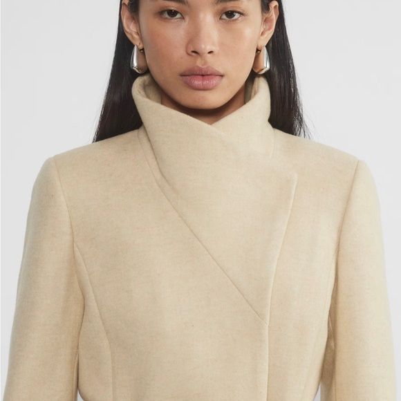 Aritzia Jackets & Blazers - Aritzia, babaton Connor long coat, wool coat, size xs, light taupe, like new